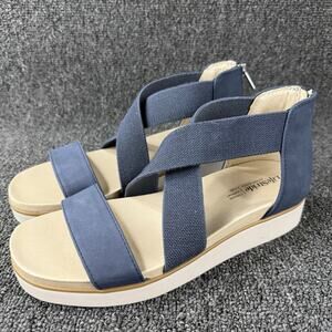 LifeStride Women's Giselle Blue Navy Cream Strappy Sandal Size 8